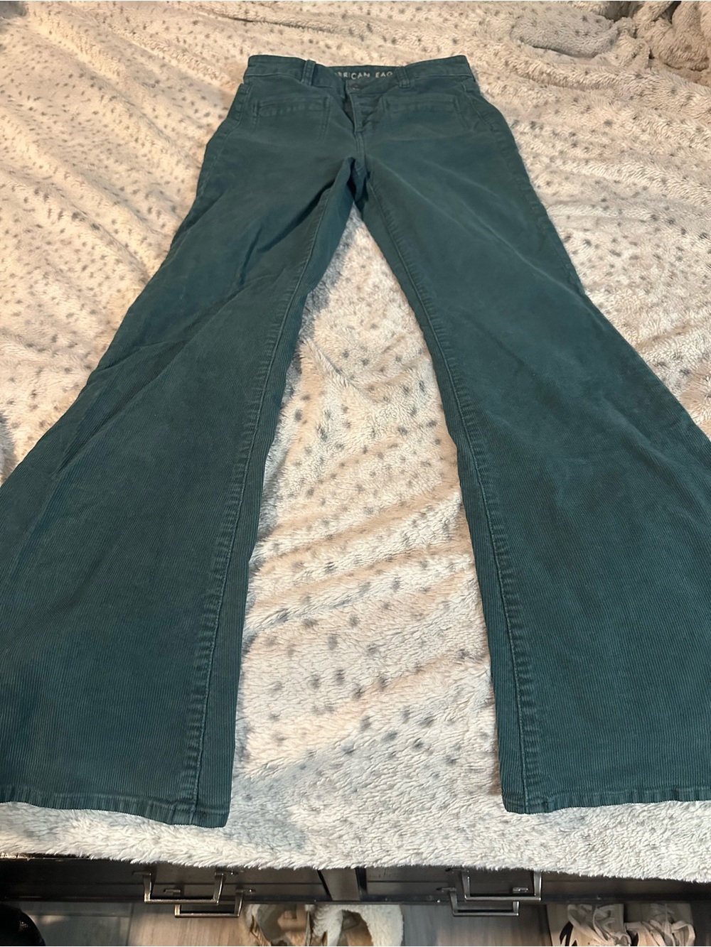 American Eagle Outfitters Teal Corduroy Flared Pants